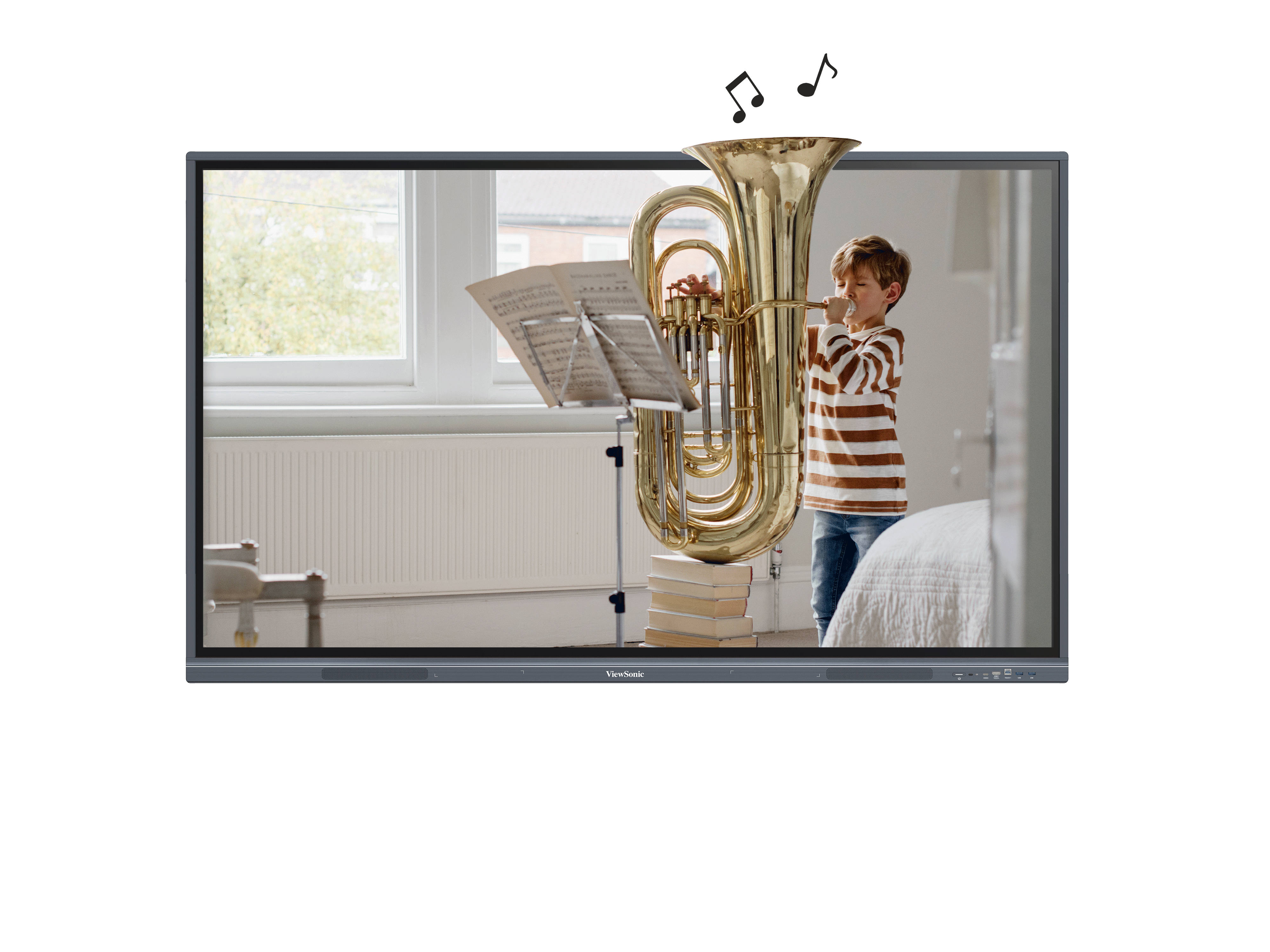 Nach vorne gerichtete Lautsprecher liefern eine hohe Audioqualität 1