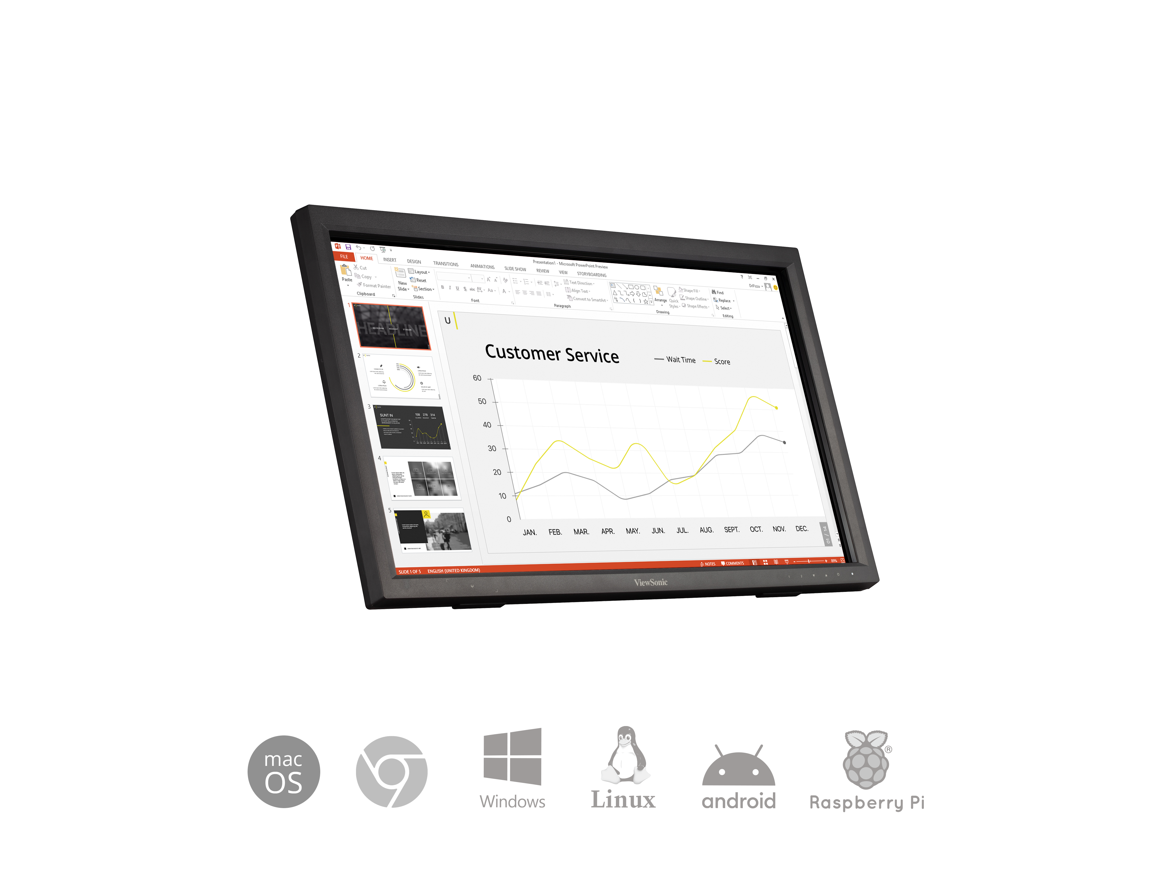 Moniteur pc tactile Infrarouge 24