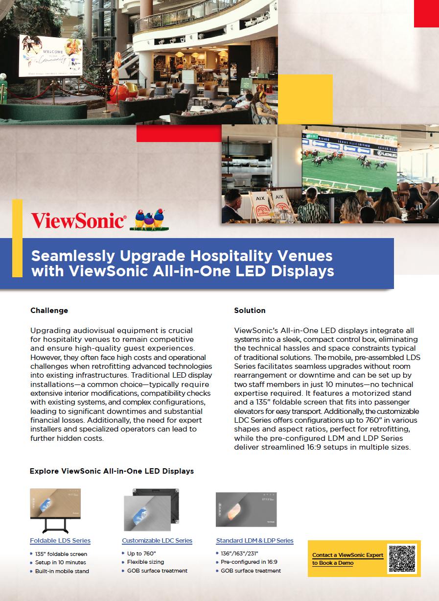 LED Display Solution Renew Hospitality Venues