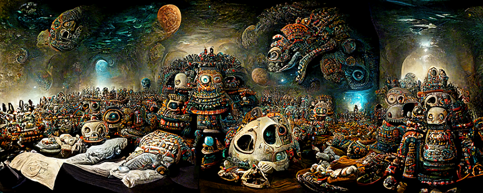 數位創作類 臺灣入圍作品_Inca Robot Babies - Murals in the Valley of the Royals (印加機器寶貝-皇家谷壁畫) ／鳥巢