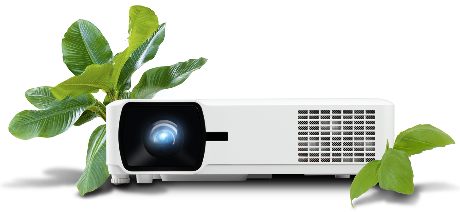 Eco-friendly projector with energy-saving technology.