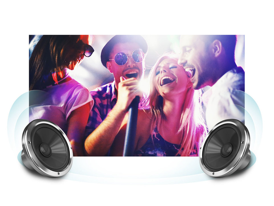 Dual Integrated Stereo Speakers 1