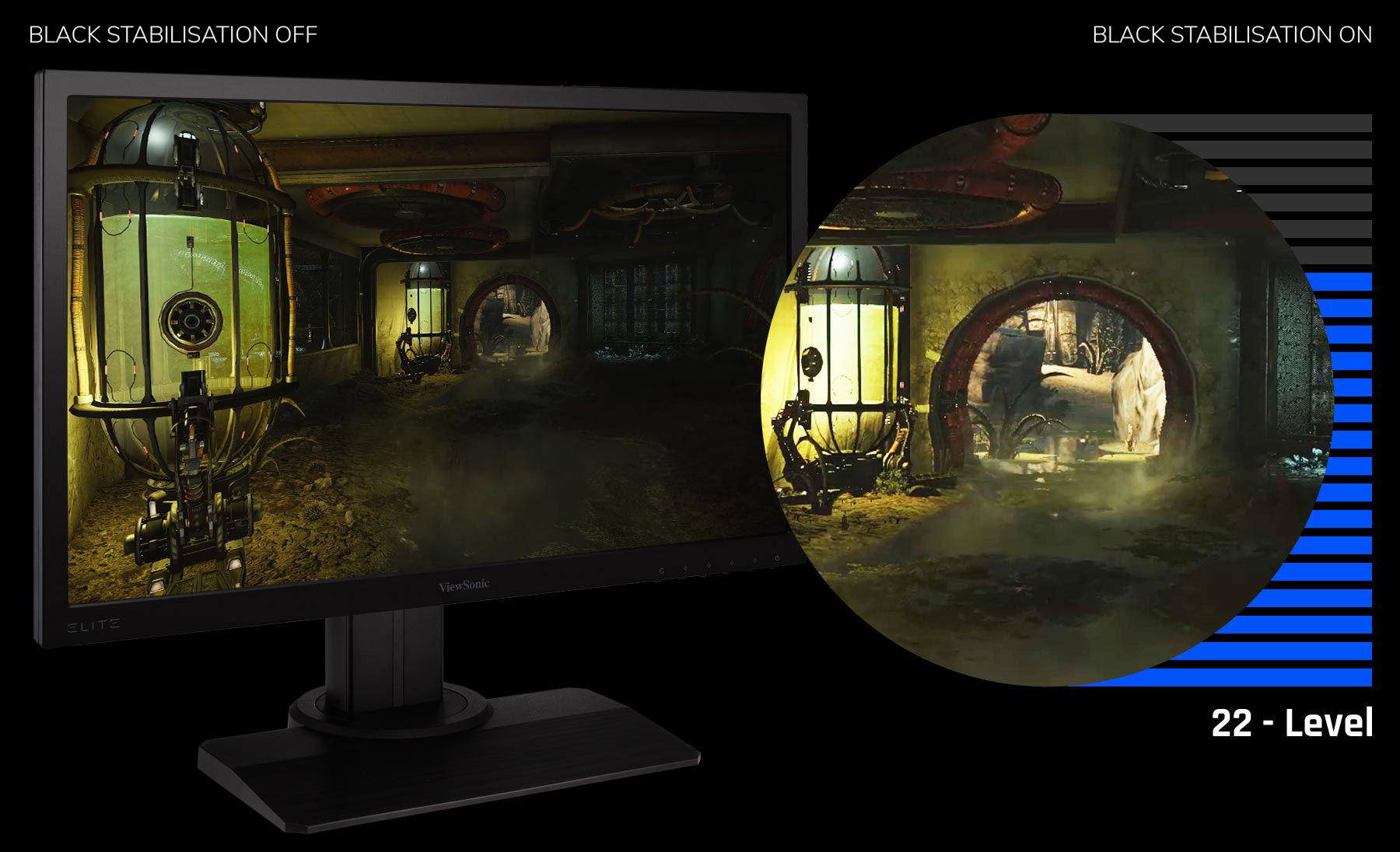 See clearly in dark areas