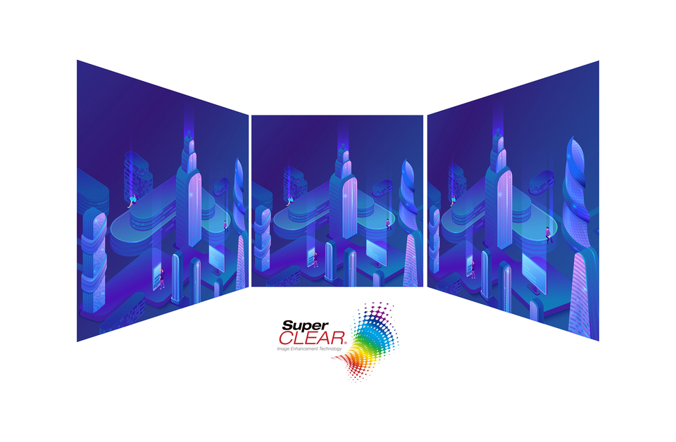 SuperClear® Technology for Clarity from Any Angle 1